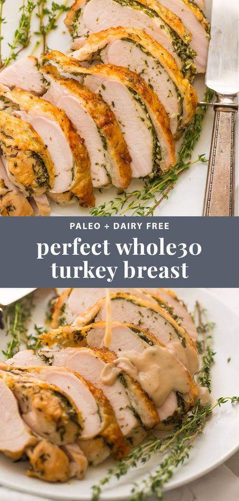 Whole30 Thanksgiving, Turkey Breast Roast, Paleo Thanksgiving Recipes, Paleo Turkey, Paleo Thanksgiving, Turkey Breast Recipe, Roast Turkey Breast, Turkey Recipes Thanksgiving, Under The Skin