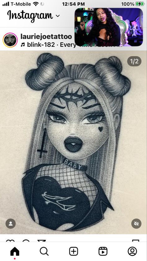 Brats Tattoo, Bratz Tattoo, Georgia Tattoo, Traditional Tattoo Woman, Chicanas Tattoo, Neo Tattoo, Flash Ideas, Tattoo Apprenticeship, Z Tattoo