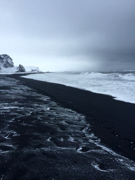 Iceland Beach Black, Magical Train, Iceland Beach, Nature Film, Random Photography, Iceland Landscape, Black Beach, Beautiful Wallpaper For Phone, Black Sand Beach