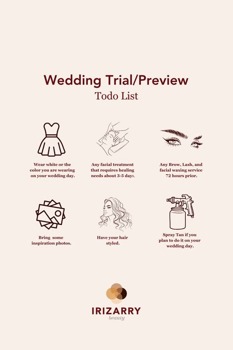 Brides-to-be, it's time to dive into the nitty-gritty of your wedding makeup trial/preview to do list! Bridal Makeup Price List Ideas, Bridal Makeup Kit List, Hair And Makeup Timeline For Wedding, Bridal Mekup Product Name List, Facial Services, Bridal Makeup Services, East Bay Area, Waxing Services, Makeup Trial