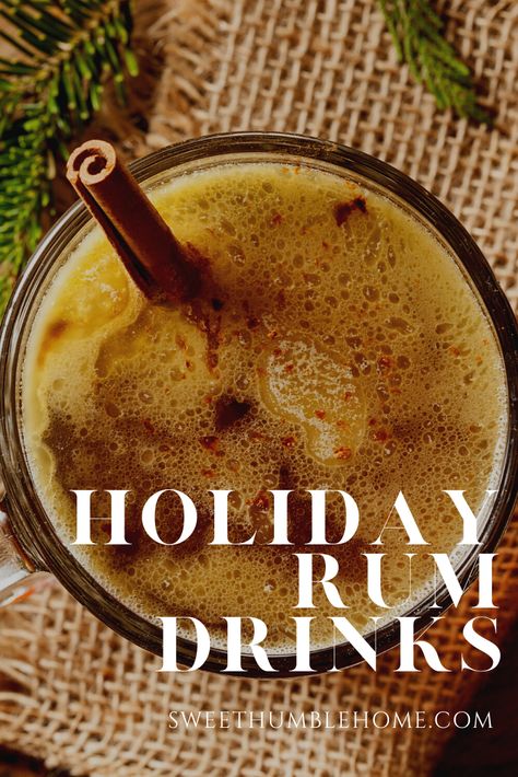 Black Spiced Rum Drinks, Rum Coffee Drinks, Hot Rum Drinks, Drinks With Dark Rum, Rum Cocktails Winter, Chocolate Rum Drinks, Vanilla Rum Drinks Recipes, Christmas Rum Cocktails, Winter Rum Cocktails