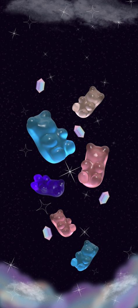 Gummy Bear Wallpaper Iphone, Purple Gummy Bears Aesthetic, Cute Gummy Bears Wallpaper, Gummy Bear Background, Gummy Bear Aesthetic, Gummy Bear Wallpaper, Peoples Aesthetic, Candy Wallpapers, Clouds Purple