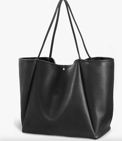 #blacktote #backtoschool #fallbags Everlane Tote, Slouchy Bag, Reversible Tote Bag, Cabin Bag, Leather Weekender, Vegan Leather Tote, Oversized Tote, Travel Purse, Purse Black