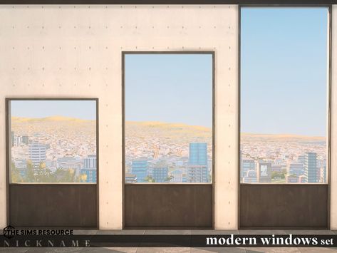 Sims 4 Build Cc Windows, Windows Sims 4 Cc, Sims 4 Windows Cc, Tall Windows, Modern Windows, Big Windows, Modern Door, Sims 4 Build, Sims 4 Cc