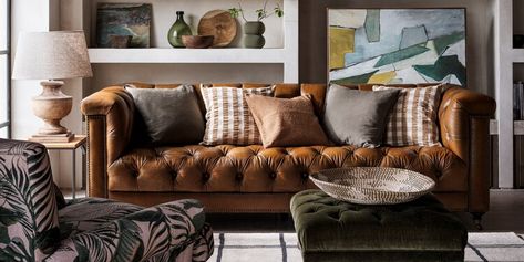 13 of the best Chesterfield sofas for all tastes and budgets — House Beautiful UK Corner Chesterfield Sofa, Chesterfield Sectional Living Room, Chester Sofa Living Rooms, Chesterfield Sofa Living Room Modern, Leather Chesterfield Sofa Living Room, Chesterfield Sofa Living Room Ideas, Chesterfield Sofa Cushions, Brown Leather Chesterfield Sofa, Chester Sofa