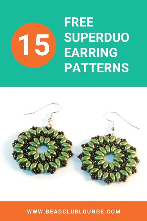 Easy Beading Patterns, Beautiful Beaded Earring, Earrings Tutorial, Beadwork Designs, Starburst Earrings, Beaded Earrings Tutorials, Beaded Earring, Super Duo, Beading Patterns Free