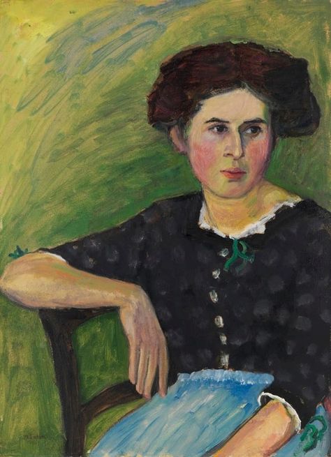 Gabriele Münter
Frauenporträt, 1911.
Oil on board Gabriele Munter, Max Oppenheimer, Gabriele Münter, George Grosz, Franz Marc, German Expressionism, Turkish Art, Victorian Women, Wassily Kandinsky