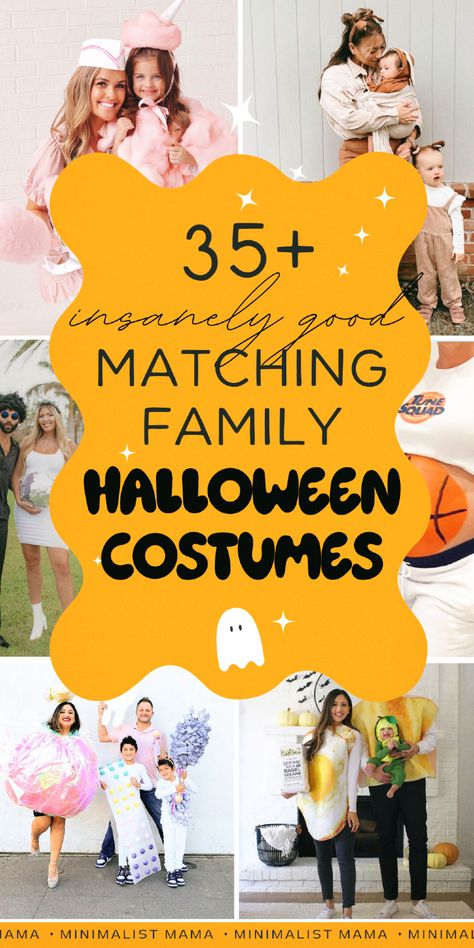 Searching for the best ideas for family Halloween costumes for your clan? These super adorable family Halloween costumes are SO GOOD - tons of Halloween fun ideas for families of 3, families of 4, 5, so much more! Don't be boring this Halloween - these matching family Halloween costumes are literally the best Halloween ideas for 2024! Family Classic Halloween Costumes, Stay At Home Mom Halloween Costumes, Costume For Family Of 3, Disney Family Halloween Costumes, Mom Halloween Costume, Family Costumes For 3, Cute Halloween Food, Matching Family Halloween Costumes, Disney Family Costumes