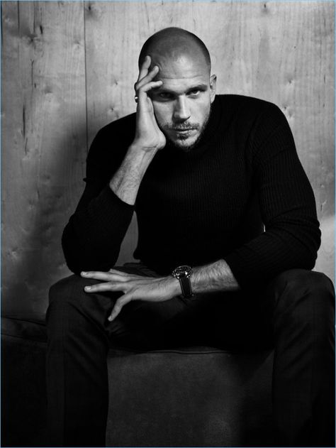 Skarsgard Family, Gustaf Skarsgard, Bald Men Style, Bald Man, Men Photoshoot, Bald Men, Male Poses, Male Portrait, Man Photo