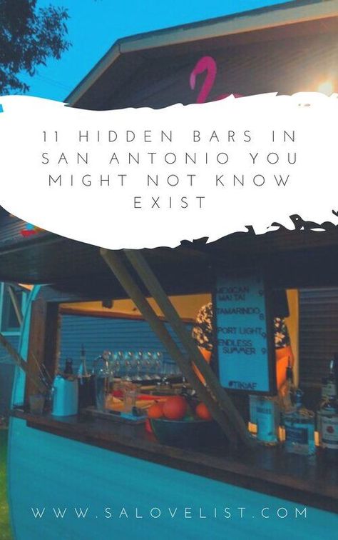 Looking for a list of speakeasies, hidden or secret bars in San Antonio? Well I've done the research for you and found several. San Antonio Things To Do, San Antonio Food, Hidden Bars, Stretching For Beginners, Secret Bar, San Antonio Riverwalk, Hidden Bar, Downtown San Antonio, Beginners Yoga