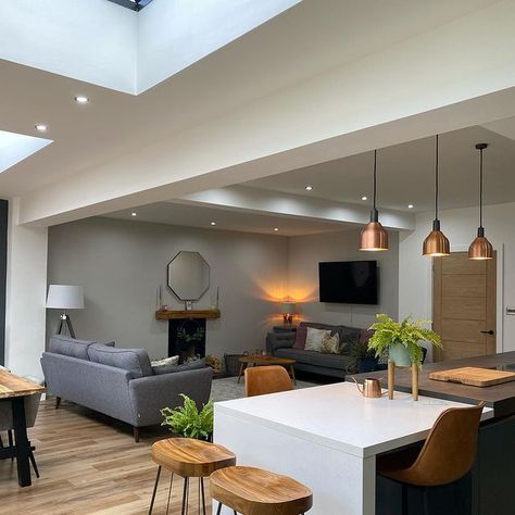 Kitchen Extension Open Plan, Kitchen Diner Family Room, Small Open Plan Kitchens, Kitchen Diner Extension, Open Plan Kitchen Dining Living, Open Kitchen And Living Room, Open Plan Kitchen Diner, Open Plan Kitchen Dining, Open Plan Kitchen Living Room