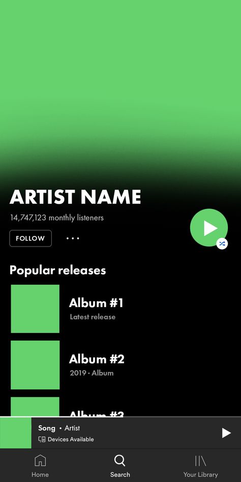 Spotify Albums, Spotify Album Template, Album Cover For Dr, Spotify Overlay, Spotify Artist Profile, Spotify Playlist Template, Spotify Artist Profile Template, Spotify Design Ideas, Spotify Playlist Background Template