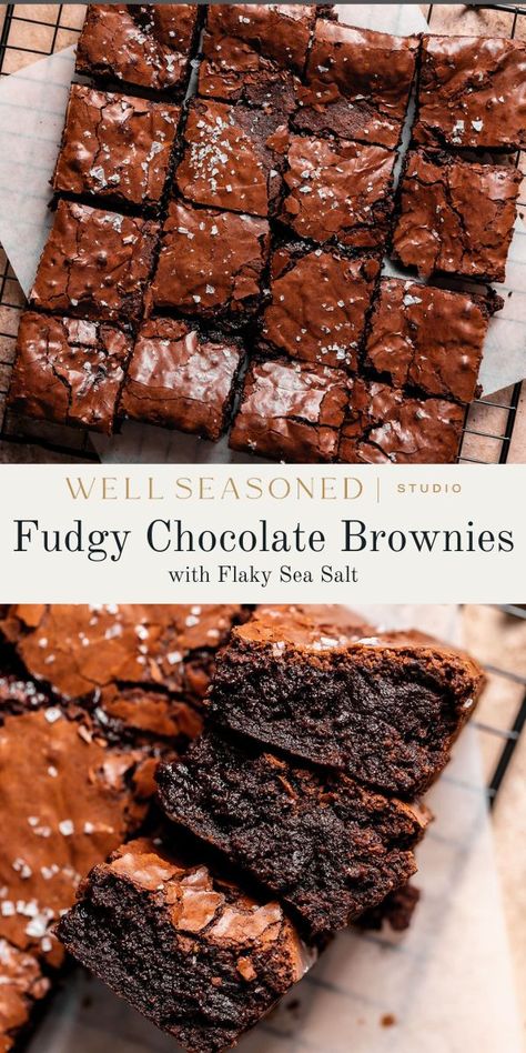 Espresso Brownies, Fudgy Chocolate Brownies, Instant Espresso, Brownies Recipes, Fudgy Brownie Recipe, Brownies Recipe Homemade, Dark Chocolate Brownies, Blondies Bars, Brownies Chocolate