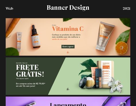 Web banners - Beauty e-commerce Product Banner Design Layout, Cosmetic Web, Beauty Web, Cosmetic Banner, Website Banner Design, Banner Design Layout, Ads Creative Advertising Ideas, Presentation Design Layout, Banner Design Inspiration