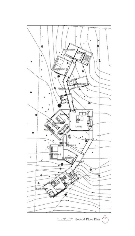 Koshino House, North Arrow, Architecture Concept Diagram, Architecture Design Sketch, Concept Diagram, Plan Drawing, Architecture Design Concept, Architectural Drawing, Diagram Architecture