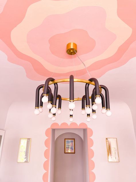 Wall Painting Ideas, Deco Pastel, Creative Wall Painting, Ceiling Painting, Room Wall Painting, Dining Room Ceiling, Painted Ceiling, Creative Wall, Diy Door