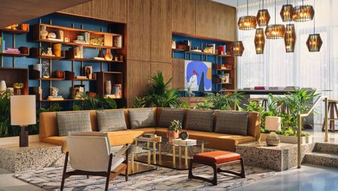 Thompson Hollywood Opens in Heart of L.A.! - Luxe Beat Magazine Thompson Hotel, Rosewood Hotel, Hollywood Hotel, Rooftop Lounge, Hotel Branding, Terrazzo Flooring, Top Interior Designers, Best Interior Design, Space Planning