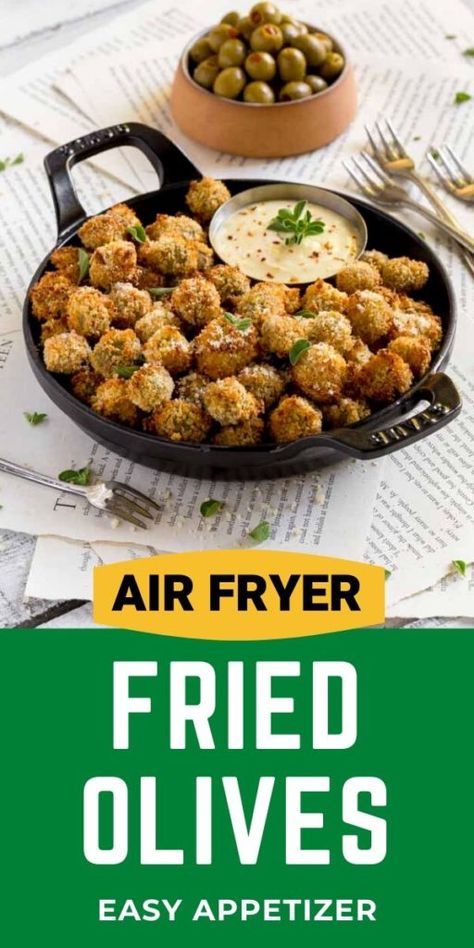 Fried Olives, Party Food Easy Appetizers, Cheese Night, Stuffed Olives, Easter Food Appetizers, Easter Appetizers, Olive Recipes, Air Fryer Recipe, Air Fryer Oven Recipes