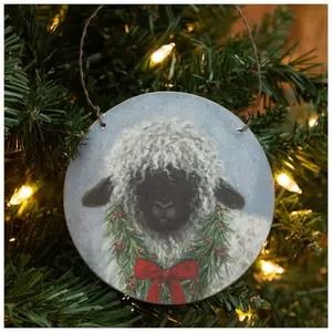 Christmas Ornaments | Ornament Sets & Tree Decor | Hobby Lobby Hand Painted Christmas Tree Ornaments, Christmas Sheep Painting, Sheep Ornaments, Hobby Lobby Christmas Ornaments, Country Christmas Ornaments, Painted Stars, Nativity Painting, Christmas Sheep, Mdf Color