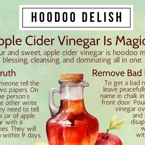 Apple Cidar Vinegar, Hoodoo Conjure Rootwork, Money Spells Magic, Hoodoo Conjure, Hoodoo Magic, Wicca Recipes, Spelling For Kids, Hoodoo Spells, Voodoo Hoodoo