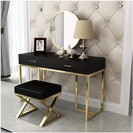 Girls Dressing Table, Rangement Makeup, Mirror Dressing, Mirrored Bedroom Furniture, Bathroom Furniture Storage, Dressing Stool, Storage Bedroom, Dressing Table Design, Vanity Table Set