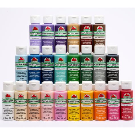 Apple Barrel 2 oz Multi-color Satin Acrylic Craft Paint (24 Pieces) - Walmart.com Apple Barrel Paint, Fabric Concrete, Making Paper Mache, Apple Barrel, Acrylic Craft Paint, Craft Paint, Art Supply, Family Crafts, Buy Apple