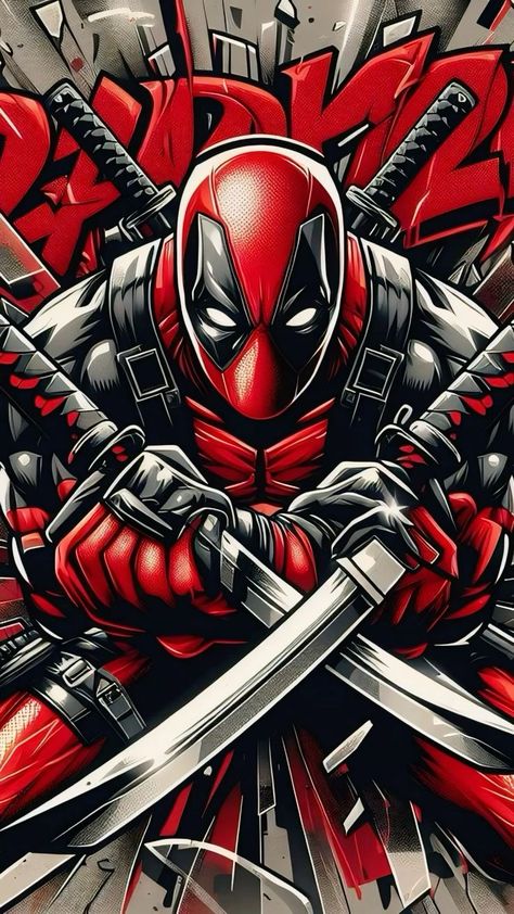 #deadpool Marvel Artwork Wallpaper, Deadpool Art Wallpaper, Deadpool Art Comic, Deadpool Silhouette, Deadpool Cute, Deadpool Fanart, Deadpool Design, Deadpool Cartoon, Deadpool Drawing