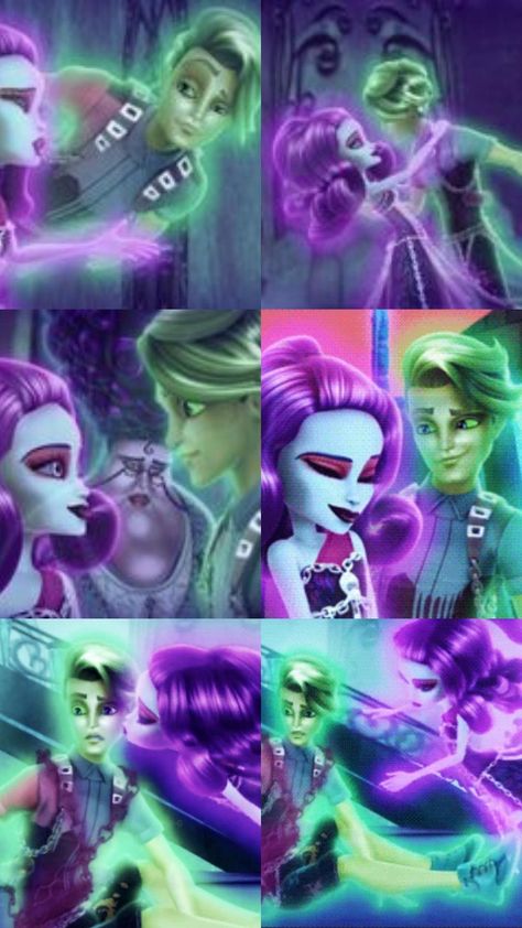 Spectra And Kiyomi, Monster High Spectra And Porter, Spectra X Porter Fanart, Spectra And Porter Fanart, Porter Monster High, Spectra X Porter, Spectra And Porter, Monster High Ships, Spectra Monster High