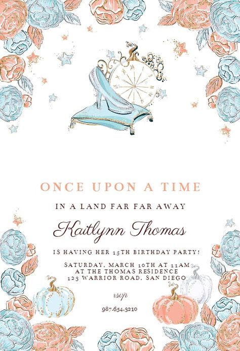 Cinderella Birthday Theme, Cinderella Birthday Party Decorations, Cinderella Birthday Party Invitations, Cinderella Party Decorations, Cinderella Birthday Invitation, Cinderella Invitations, Cinderella Theme, Cinderella Birthday Party, Birthday Glitter