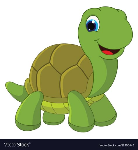 Cute Turtle Cartoon, Turtle Vector, Happy Turtle, Easy Animal Drawings, Cartoon Turtle, Turtle Drawing, Cha Bar, Graphic Illustrations, Cute Turtles