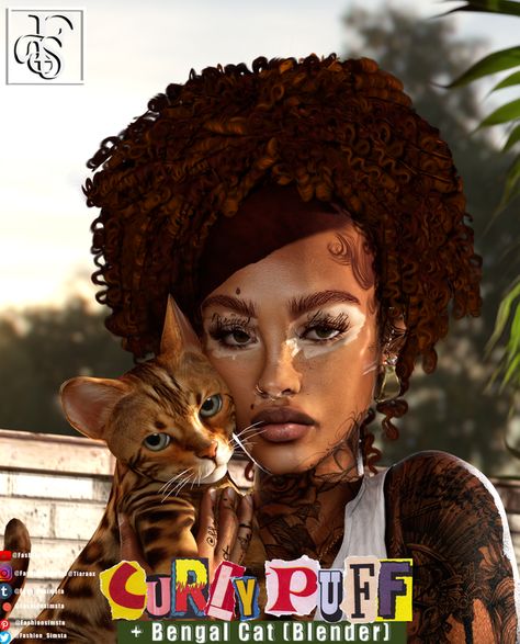 Curly Ponytail + Bengal Cat | Patreon Fashionsimsta Sims 4, Cc Sims 4 Free Downloads, Romper Sims 4 Cc, Sims 4 Black Hairstyles Cc, Sims 4 Urban Tattoos, Sims 4 Cc Womens Hair, Sims 4 Curly Hair Cc Alpha, Sims 4 Cc Clothing Patreon Free, Sims 4 Ponytail Cc