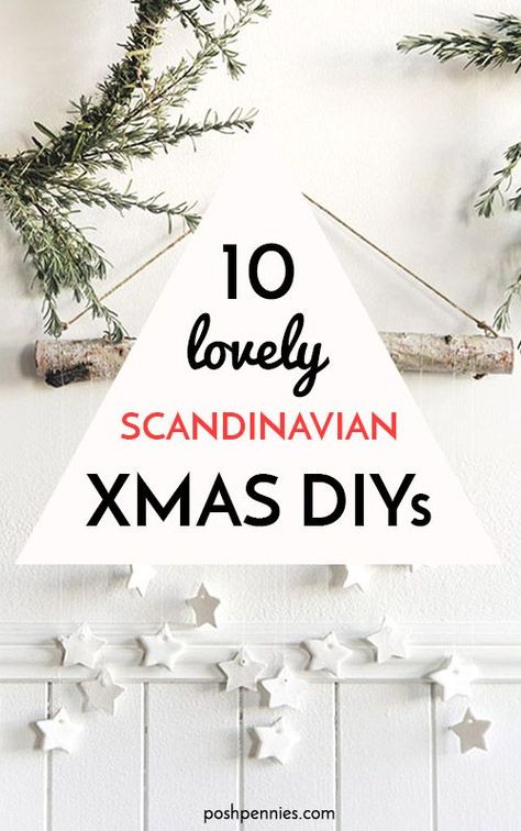 I can't get over how STUNNING and EASY these Scandi-inspired Christmas DIYs are! Every single one is doable in just a short afternoon. The Scandinavian vibe of these ideas is pared back, beautiful and simple. You have to check these out no matter what! #scandinavianDIY #christmasDIY #DIY #crafts #xmas #xmasDIY #scandistyle #diyideas #scandinavianDIY #scandinavianChristmas #scandidecor #scandichristmas #minimalistchristmasdecor Natal, Scandinavian Ornaments Diy, Scandinavian Christmas Diy, Posh Pennies, Nordic Christmas Decorations, Scandi Christmas Decorations, Scandinavian Christmas Ornaments, Minimalist Christmas Decor, Scandinavian Diy