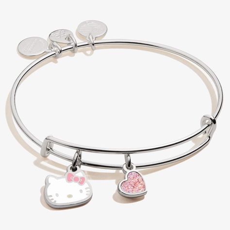 Hello Kitty Jewelry, Hello Kitty Accessories, Wire Bangles, Alex And Ani Bracelets, Jewelry Showcases, Dope Jewelry, Hello Kitty Items, Meaningful Jewelry, Bangle Bracelets With Charms