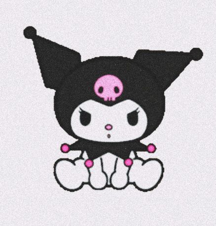 @sanrio Sanrio Kuromi Drawing, Kurmio Sanrio Drawing, Kuromi Face Paint, Kuromi Painting Canvas, Kuromi Drawing Easy, Kuromi Desenho, Kuromi Sketch, Kuromi Outline, Painting Ideas On Canvas Cartoon Characters