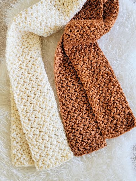 Easy Crochet Scarf Pattern, Diamond in the Rough Scarf - Crochet Dreamz Patchwork, Ponchos, Crochet Scarf Pattern Free Easy, Beginner Haken, Border Crochet, Bavarian Crochet, Crochet Womens Scarf, Chunky Crochet Scarf, Simple Scarf Crochet Pattern