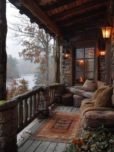 Deck Porch, Dream Life House, Cabins And Cottages, Cabin Life, The Porch, House Goals, Cabin Homes, Cabins In The Woods, Dream Rooms