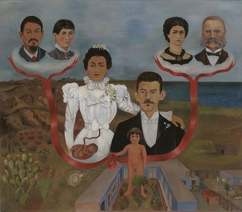 Diego Rivera Frida Kahlo, Man Vs Nature, Family Tree Painting, Frida Kahlo Paintings, Kahlo Paintings, Frida And Diego, Family Tree Print, Frida Art, Most Famous Paintings