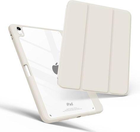 Amazon.com: MYGROO for iPad Air 5th Generation case 2022 with Pencil Holder, Air 4th Gen case,Slim Smart Cover with Clear Shell for iPad Air 5 Case 10.9 Inch,Support Wireless iPad Pencil Charging,Creamy White : Electronics Ipad Air 5th Generation, Ipad Air 2022, Ipad Pencil, Cute Ipad Cases, Apple Ipad Case, Apple Pen, Ipad Air 5, Ipad Air 4, Ipad Air Case