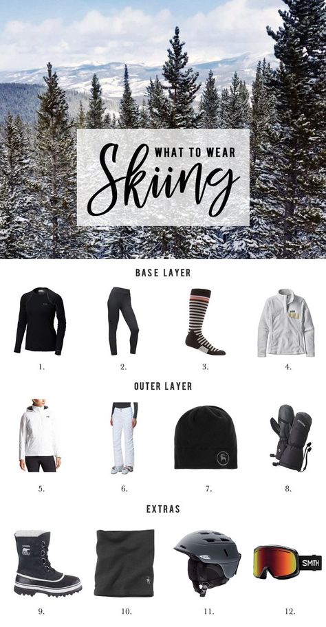 What to Pack & Wear Skiing - Hi Sugarplum! Snowboard Outfit Women, Mode Au Ski, Snow Outfits For Women, Ski Trip Packing, Ski Outfit For Women, Snowboarding Pictures, Ski Trip Outfit, Ski Outfits, What To Wear Skiing