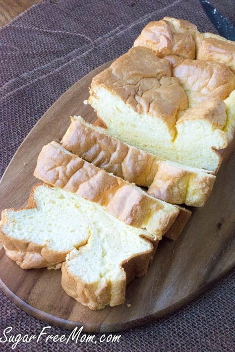 Low Carb Cloud Bread Loaf or rolls- gluten free, grain free, keto- sugarfreemom.com Cloud Bread Loaf, Butter Mayonnaise, Quick Sandwich, Pain Sans Gluten, Lowest Carb Bread Recipe, Protein Bread, Zero Carb, Cloud Bread, Low Carb Diets