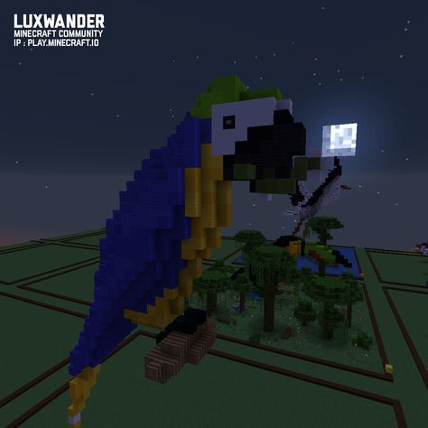 Congratulations to the winners of this week's Build Comp! The theme was Bird! Our Player was Angryyyy and our staff winner was cutie_13579! Our second and third place player winners were ThatLazuli and StarGamer2016! Congratulations and see you next week! Minecraft Bird Statue, Sky Island, Third Place, Bird Statues, Minecraft Builds, Next Week, Pixel Art, See You, Minecraft