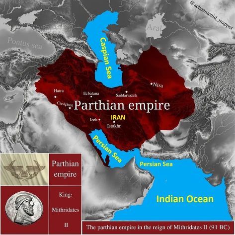 Map of Parthian Empire in Iran#persiansea #persianseamap #indianoceanmap #iranmap #worldmap #persia #persianempire #iran #googlemap #indianocean Persian Empire Map, Parthian Empire, Sea Map, Night Shadow, Ancient Persia, Caspian Sea, Persian Empire, Ancient Persian, Persian Culture