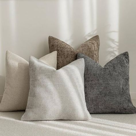 JensGatheringNest's Amazon home Product Set on LTK Neutral Throw Pillows, Bank Bed, Grey Throw Pillows, Home Decor Sets, Inspire Me Home Decor, Luxury Cushions, Neutral Bedroom, Living Room Couch, Decorative Pillows Couch