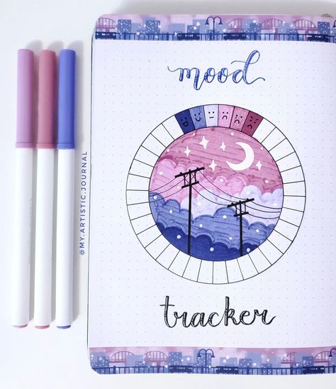 Bujo Mood Tracker, Journal Tracker Ideas, Bullet Journal Month, Organization Bullet Journal, Bullet Journal Ideas Templates, Creating A Bullet Journal, Bullet Journal Tracker, Bullet Journal Mood, Bullet Journal Design Ideas