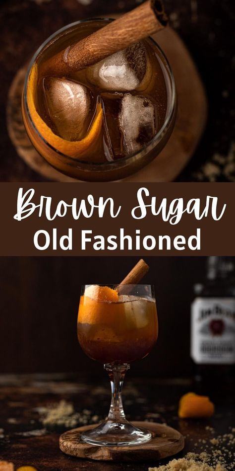 Vanilla Cinnamon Old Fashioned, Brown Sugar Cinnamon Old Fashioned, Homemade Whiskey Recipe, Brown Butter Old Fashioned, Bourbon Simple Syrup Recipe, Drinks With Cinnamon Whiskey, Old Fashioned With A Twist, Cinnamon Bourbon Cocktail, Fall Whisky Cocktails