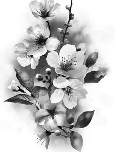 This contains an image of: {{ pinTitle }} Realistic Flower Tattoo, Sakura Tattoo, Tattoo Pictures, Jesus Tattoo, Tiny Tattoo, Blossom Tattoo, Floral Tattoo Design, Cherry Blossom Tattoo, Japanese Tattoo Designs