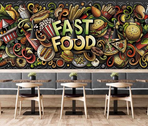 Fast Food Wallpaper, Pizza Background, Pizza Wallpaper, Textured Textile, Food Wall Art, Velvet Wallpaper, Wall Mural Wallpaper, Food Wallpaper, Kids Wall Decor