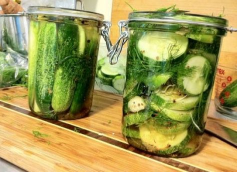 2 Half-Sour Pickle Recipes: 1 for Now, 1 for Later Half Sour Pickle Recipe, Sour Pickle Recipe, Easy Stuffed Cabbage, Refrigerator Pickles Dill, Pickle Recipes Homemade, Sour Pickles, Pickle Recipes, How To Make Pickles, Best Pickles