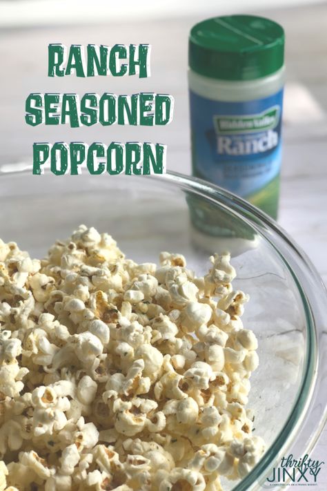 Ranch Snacks, Ranch Popcorn Seasoning, Popcorn Ad, Spicy Popcorn Recipes, Ranch Seasoning Mix Recipes, Seasoned Popcorn, Homemade Popcorn Seasoning, Popcorn Recipes Savory, Ranch Popcorn