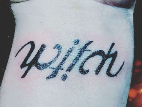 Wicca Tattoo, Witchcraft Tattoos, Spiritual Tattoo, Pagan Tattoo, Ambigram Tattoo, Wiccan Tattoos, Petit Tattoo, Tattoo Schrift, Witch Tattoo